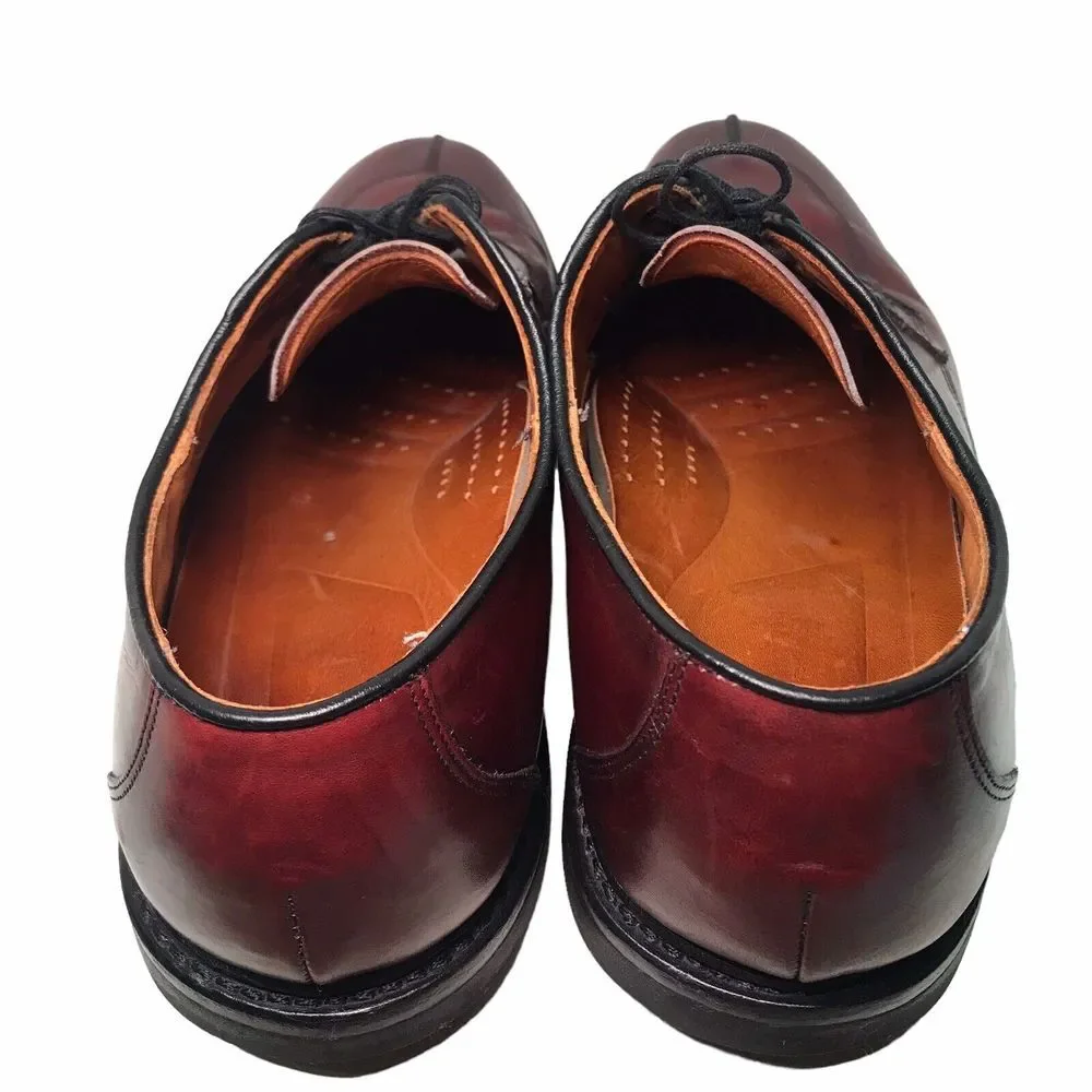 Men's 10 1/2 B ALLEN EDMONDS Ashton Split Toe Brown‎ Oxford Dress Shoes Loafers
